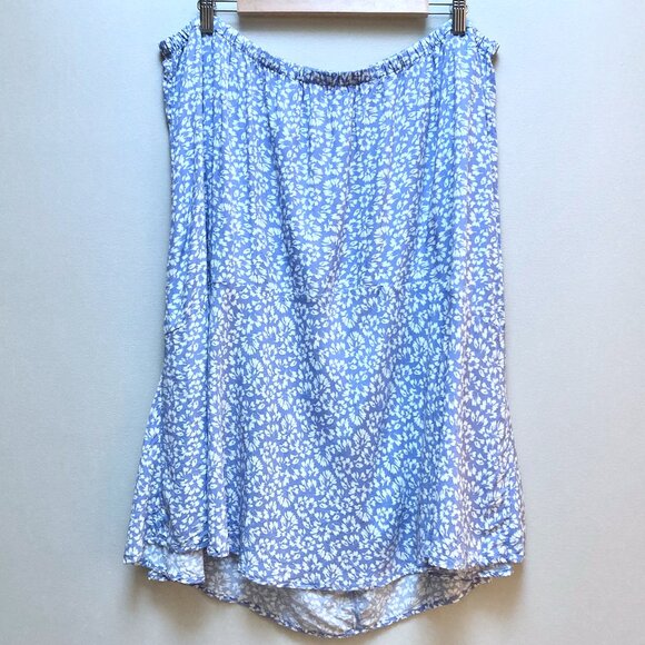 Joe Fresh Blue Floral Midi Skirt - Picture 1 of 6